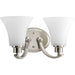 Myhouse Lighting Progress Lighting - P2001-09 - Two Light Bath Bracket - Joy - Brushed Nickel