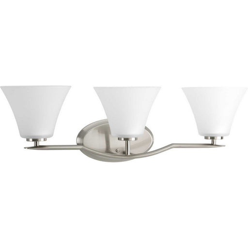 Myhouse Lighting Progress Lighting - P2006-09 - Three Light Bath Bracket - Bravo - Brushed Nickel