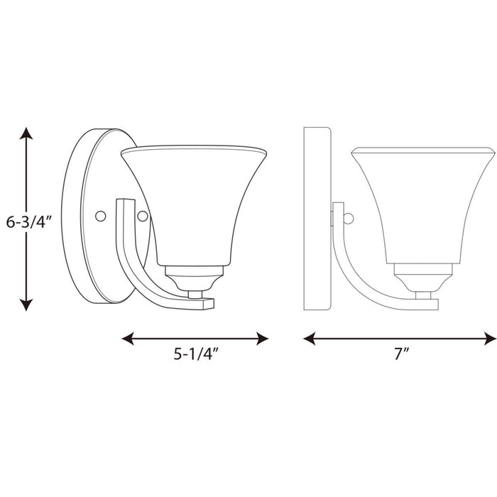 Myhouse Lighting Progress Lighting - P2008-09 - One Light Bath Bracket - Adorn - Brushed Nickel