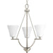 Myhouse Lighting Progress Lighting - P3821-09 - Three Light Chandelier - Bravo - Brushed Nickel