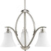 Myhouse Lighting Progress Lighting - P4489-09 - Three Light Chandelier - Joy - Brushed Nickel