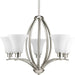 Myhouse Lighting Progress Lighting - P4490-09 - Five Light Chandelier - Joy - Brushed Nickel