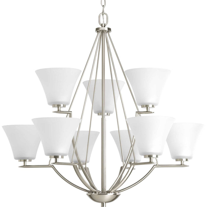 Myhouse Lighting Progress Lighting - P4625-09 - Nine Light Chandelier - Bravo - Brushed Nickel