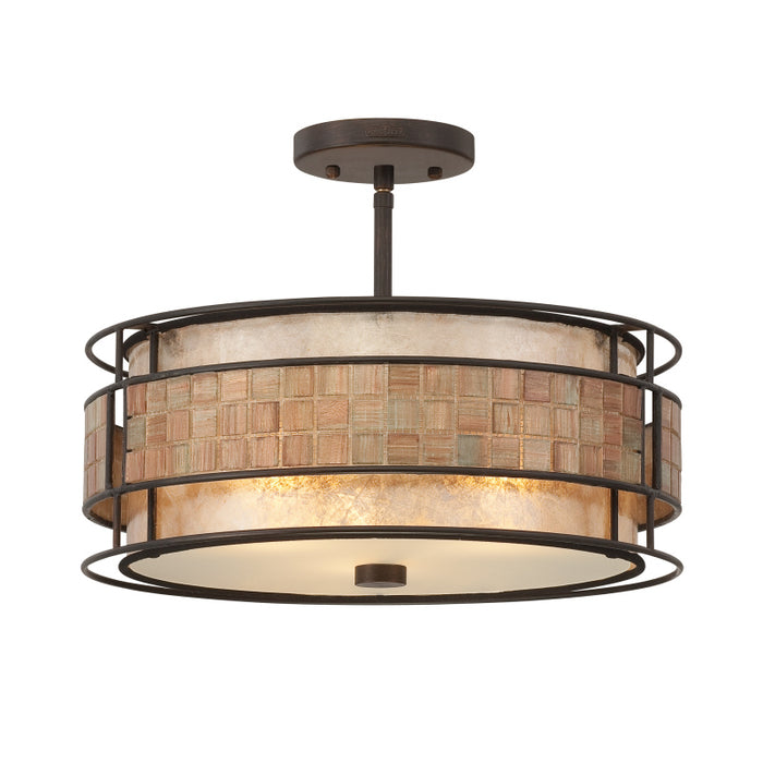 Myhouse Lighting Quoizel - MC842SRC - Three Light Semi-Flush Mount - Laguna - Renaissance Copper