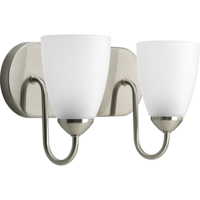 Myhouse Lighting Progress Lighting - P2707-09 - Two Light Bath - Gather - Brushed Nickel