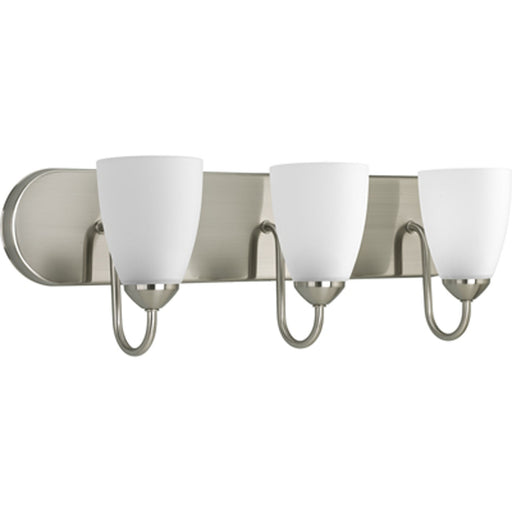 Myhouse Lighting Progress Lighting - P2708-09 - Three Light Bath - Gather - Brushed Nickel