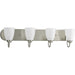 Myhouse Lighting Progress Lighting - P2709-09 - Four Light Bath - Gather - Brushed Nickel