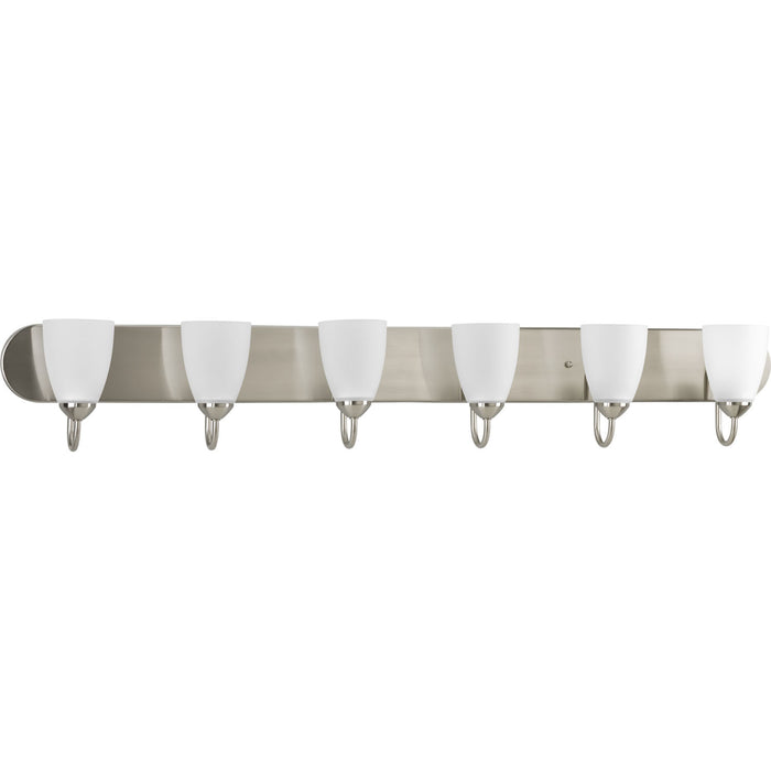 Myhouse Lighting Progress Lighting - P2714-09 - Six Light Bath - Gather - Brushed Nickel