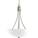 Myhouse Lighting Progress Lighting - P3914-09 - Two Light Foyer Pendant - Gather - Brushed Nickel