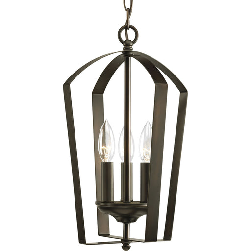 Myhouse Lighting Progress Lighting - P3928-20 - Three Light Foyer Pendant - Gather - Antique Bronze