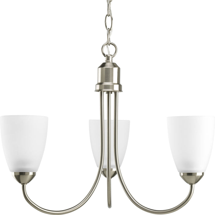 Myhouse Lighting Progress Lighting - P4440-09 - Three Light Chandelier - Gather - Brushed Nickel