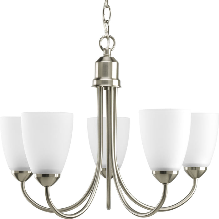 Myhouse Lighting Progress Lighting - P4441-09 - Five Light Chandelier - Gather - Brushed Nickel