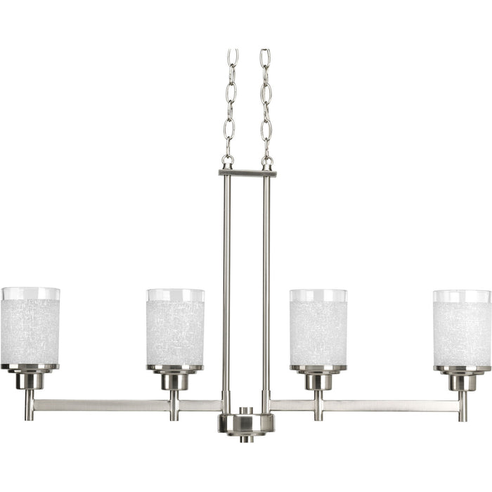 Myhouse Lighting Progress Lighting - P4619-09 - Four Light Linear Chandelier - Alexa - Brushed Nickel