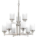 Myhouse Lighting Progress Lighting - P4626-09 - Nine Light Chandelier - Alexa - Brushed Nickel