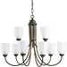 Myhouse Lighting Progress Lighting - P4627-20 - Nine Light Chandelier - Gather - Antique Bronze