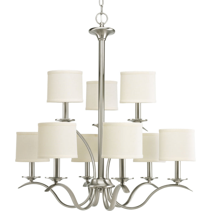 Myhouse Lighting Progress Lighting - P4638-09 - Nine Light Chandelier - Inspire - Brushed Nickel