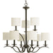 Myhouse Lighting Progress Lighting - P4638-20 - Nine Light Chandelier - Inspire - Antique Bronze