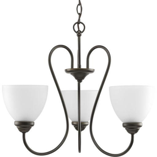 Myhouse Lighting Progress Lighting - P4664-20 - Three Light Chandelier - Heart - Antique Bronze