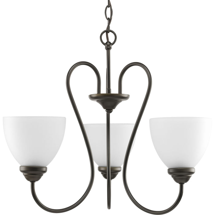 Myhouse Lighting Progress Lighting - P4664-20 - Three Light Chandelier - Heart - Antique Bronze