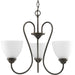 Myhouse Lighting Progress Lighting - P4664-20 - Three Light Chandelier - Heart - Antique Bronze