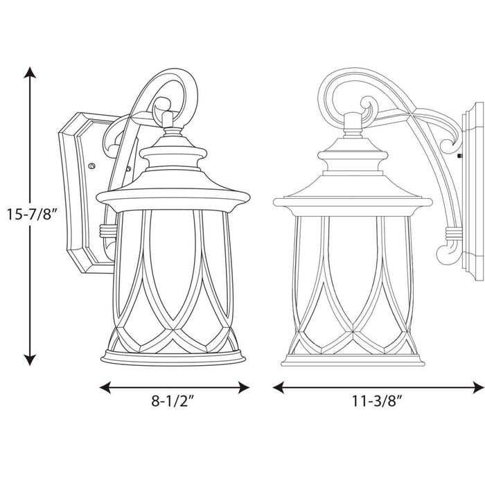 Myhouse Lighting Progress Lighting - P5988-122 - One Light Wall Lantern - Resort - Aged Copper