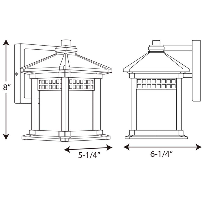 Myhouse Lighting Progress Lighting - P6000-31 - One Light Wall Lantern - Merit - Black