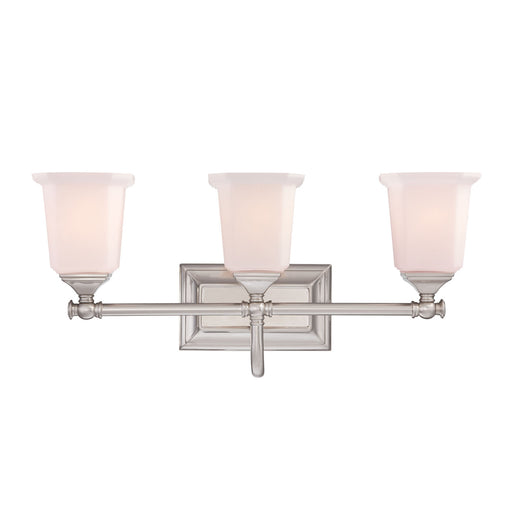 Myhouse Lighting Quoizel - NL8603BN - Three Light Bath Fixture - Nicholas - Brushed Nickel