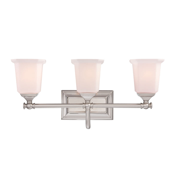 Myhouse Lighting Quoizel - NL8603BN - Three Light Bath Fixture - Nicholas - Brushed Nickel