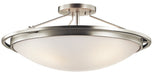 Myhouse Lighting Kichler - 42025NI - Four Light Semi Flush Mount - No Family - Brushed Nickel