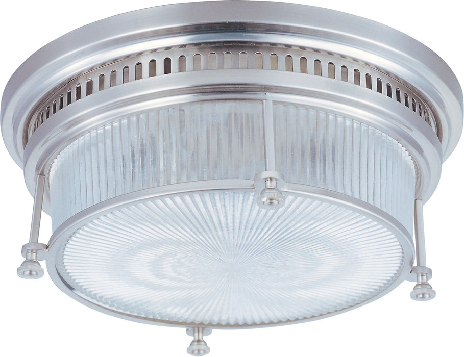 Myhouse Lighting Maxim - 25000CLSN - Two Light Flush Mount - Hi-Bay - Satin Nickel