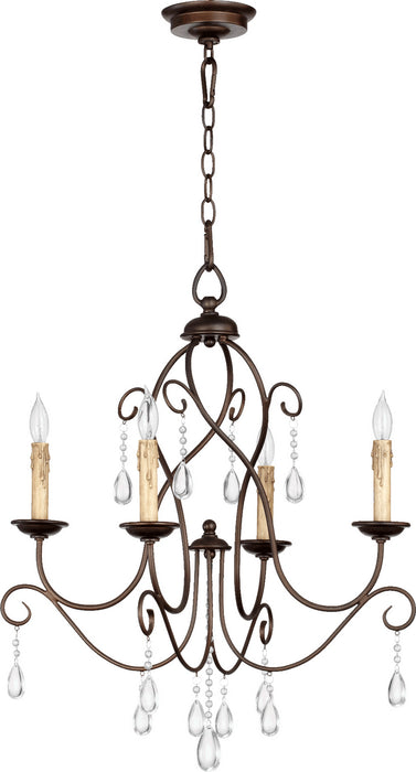 Myhouse Lighting Quorum - 6116-4-86 - Four Light Chandelier - Cilia - Oiled Bronze