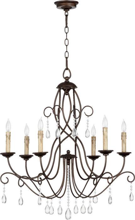 Myhouse Lighting Quorum - 6116-6-86 - Six Light Chandelier - Cilia - Oiled Bronze