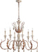 Myhouse Lighting Quorum - 6152-6-56 - Six Light Chandelier - La Maison - Manchester Grey w/ Rust Accents