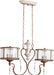 Myhouse Lighting Quorum - 6552-6-56 - Six Light Island Pendant - La Maison - Manchester Grey w/ Rust Accents