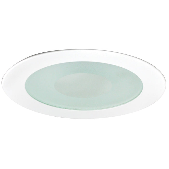 Myhouse Lighting Nora Lighting - NS-27W - 4" Flat Lens W/ Clear Center & Metal Trim - Rec Inc 4" Trim - White