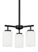 Myhouse Lighting Generation Lighting - 31160-112 - Three Light Chandelier - Oslo - Midnight Black