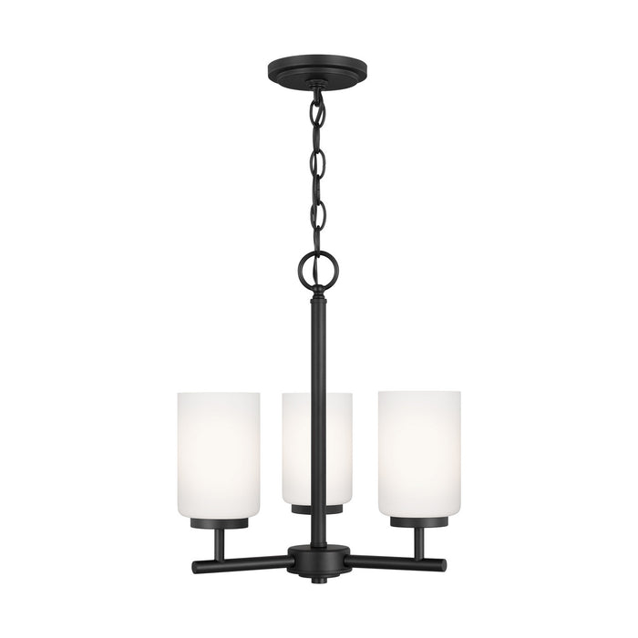 Myhouse Lighting Generation Lighting - 31160-112 - Three Light Chandelier - Oslo - Midnight Black