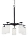 Myhouse Lighting Generation Lighting - 31161-112 - Five Light Chandelier - Oslo - Midnight Black