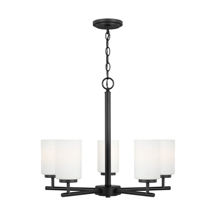 Myhouse Lighting Generation Lighting - 31161-112 - Five Light Chandelier - Oslo - Midnight Black