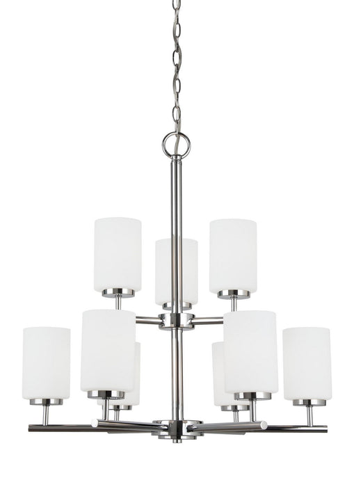 Myhouse Lighting Generation Lighting - 31162-05 - Nine Light Chandelier - Oslo - Chrome