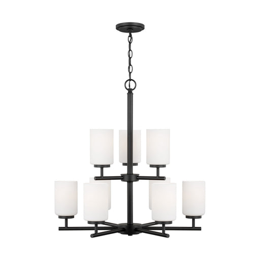 Myhouse Lighting Generation Lighting - 31162-112 - Nine Light Chandelier - Oslo - Midnight Black