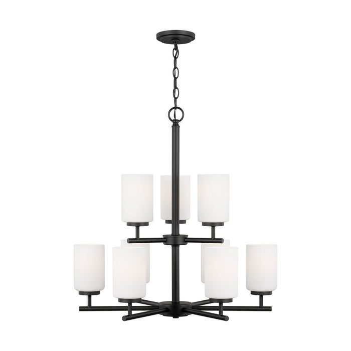 Myhouse Lighting Generation Lighting - 31162-112 - Nine Light Chandelier - Oslo - Midnight Black