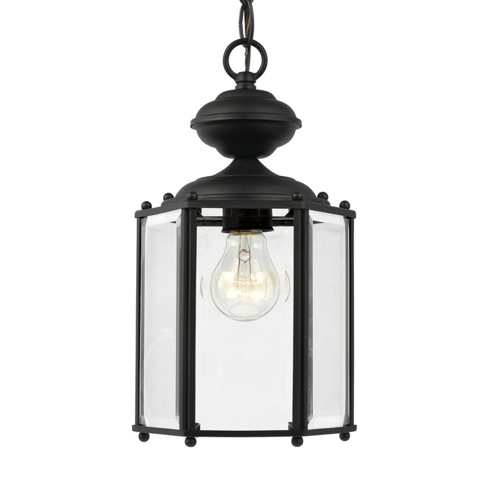 Myhouse Lighting Generation Lighting - 6008-12 - One Light Outdoor Semi-Flush Convertible Pendant - Classico - Black