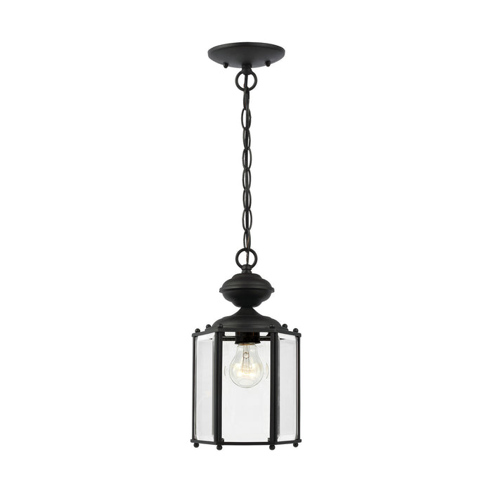 Myhouse Lighting Generation Lighting - 6008-12 - One Light Outdoor Semi-Flush Convertible Pendant - Classico - Black