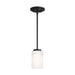 Myhouse Lighting Generation Lighting - 61160-112 - One Light Mini-Pendant - Oslo - Midnight Black