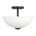 Myhouse Lighting Generation Lighting - 77160-112 - Two Light Semi-Flush Convertible Pendant - Oslo - Midnight Black