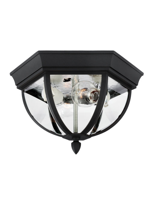 Myhouse Lighting Generation Lighting - 78136-12 - Two Light Outdoor Flush Mount - Wynfield - Black