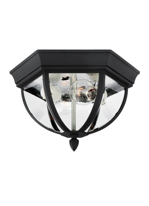 Myhouse Lighting Generation Lighting - 78136-12 - Two Light Outdoor Flush Mount - Wynfield - Black