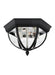 Myhouse Lighting Generation Lighting - 78136-12 - Two Light Outdoor Flush Mount - Wynfield - Black