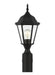 Myhouse Lighting Generation Lighting - 82938-12 - One Light Outdoor Post Lantern - Bakersville - Black